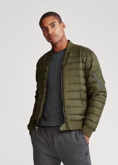 Chaqueta Bomber Polo Ralph Lauren Hombre Verde Oliva - Packable - JYSUI4036